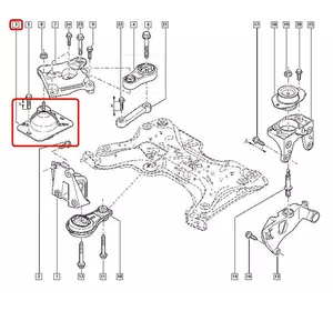 Подушка двигателя на Renault Trafic 2003-> 2.5dCi (правая, гидравлическая) — Metalcaucho (Испания) - MC04450