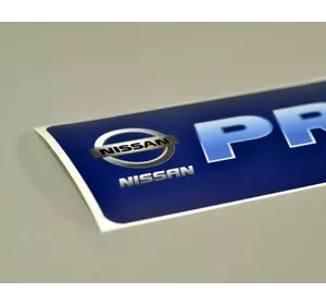 Наклейки на порожки (СИНИЕ) матовые на Nissan Primastar 2001->2014 — Украина - TN302M