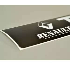 Наклейки на порожки (ЧЁРНО-БЕЛЫЕ) матовые на Renault Trafic II 2001->2014 — Украина - TN108M