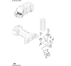 Сайлентблок переднего рычага на Renault Trafic 2001-> (задний) - Lemfoerder (Германия) - LMI26938