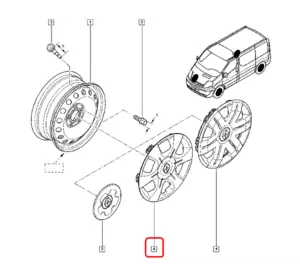 Колпак колесного диска на Renault Trafic 2001-> — Renault (Оригинал) - 8200458589