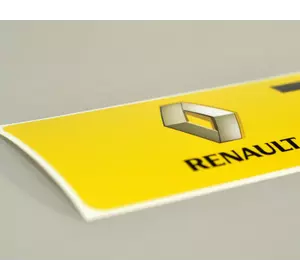 Наклейки на порожки (ЧЕРНО-ЖЁЛТЫЕ) матовые на Renault Trafic II 2001->2014 — Украина - TN104M