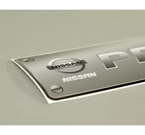 Наклейки на порожки (СЕРЫЕ) матовые на Nissan Primastar 2001->2014 — Украина - TN303M