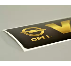 Наклейки на порожки (КОРИЧНЕВО-ЖЁЛТЫЕ) матовые на Opel Vivaro A 2001->2014 — Украина - TN201M