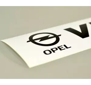 Наклейки на порожки (БЕЛО-ЧЁРНЫЕ) матовые на Opel Vivaro A 2001->2014 — Украина - TN206M