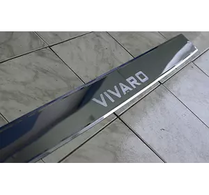 Накладка на задний бампер (прямая) VIVARO на Opel Vivaro 2001-> — Турция