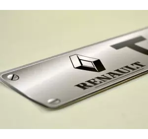 Наклейки на порожки (СЕРЫЕ) матовые на Renault Trafic II 2001->2014 — Украина - TN103M
