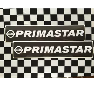 Наклейки на порожки (ЧЁРНО-БЕЛЫЕ) на Nissan Primastar 2001->2014 — Украина - TN304
