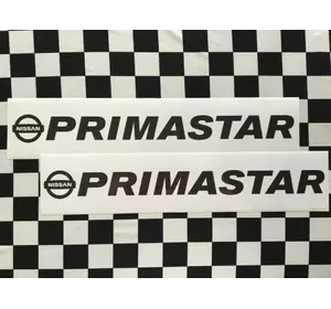 Наклейки на порожки (БЕЛО-ЧЁРНЫЕ) на Nissan Primastar 2001->2014 — Украина - TN305