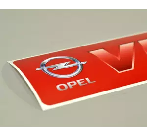 Наклейки на порожки (КРАСНЫЕ) матовые на Opel Vivaro A 2001->2014 — Украина - TN204M